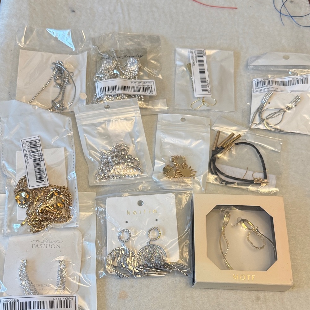 Silver and Gold Mixed Fashion Jewelry Set-13 pieces